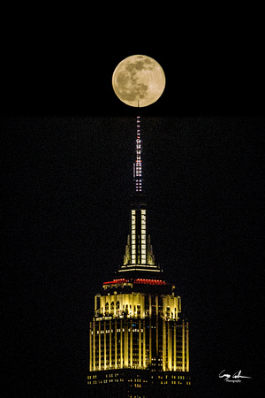 Empire State Building  full moon-71